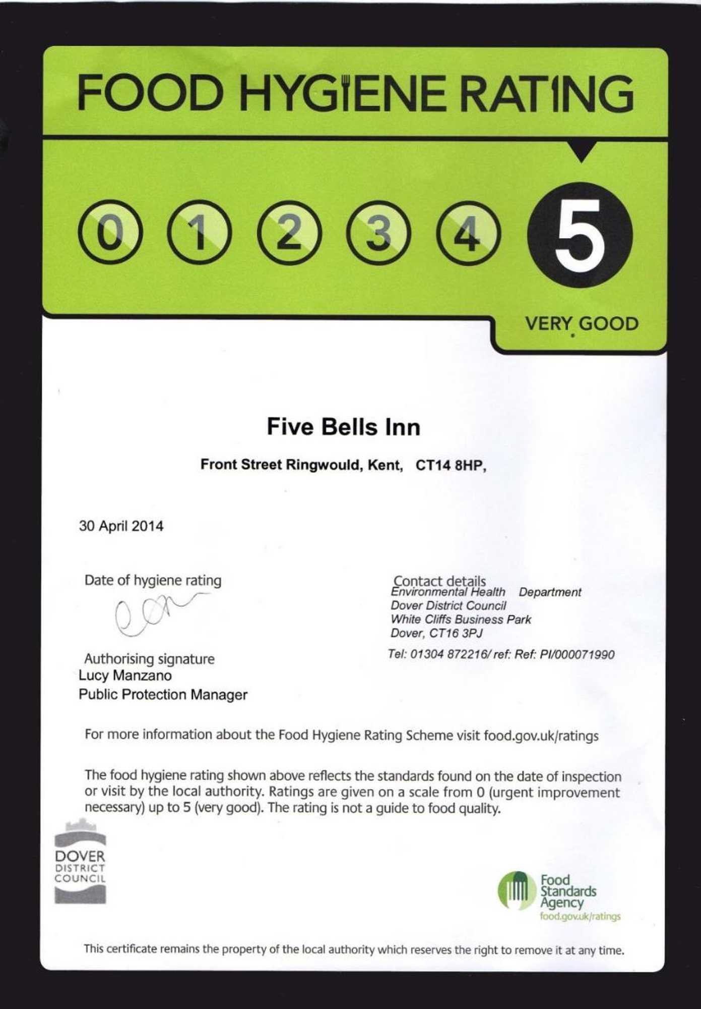 Gift card for The Five Bells