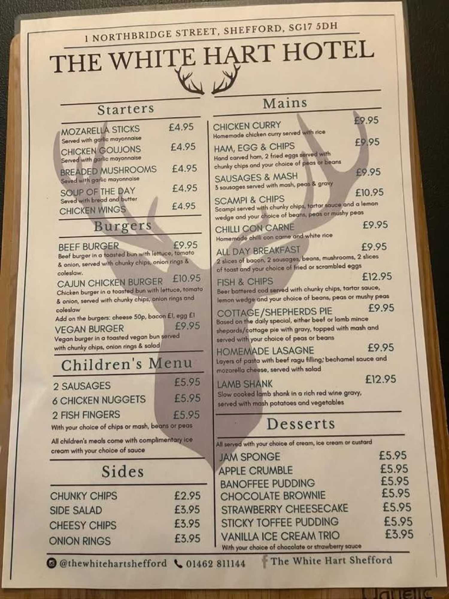 Gift card for The White Hart Hotel