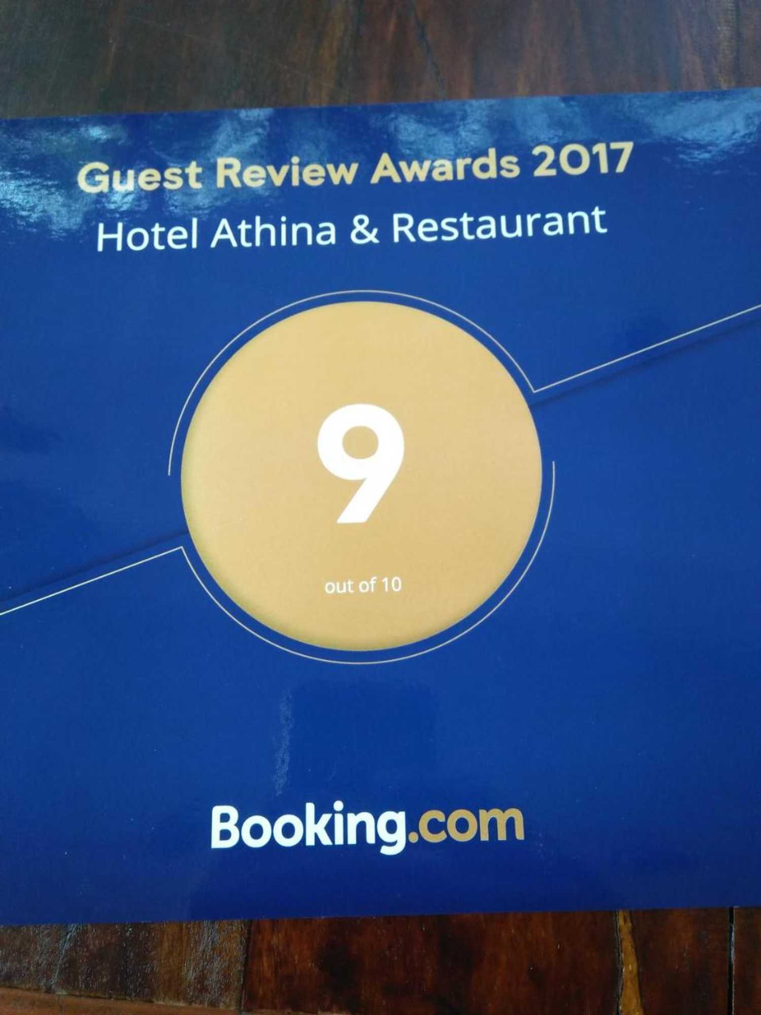Gift card for Hotel Athina & Restaurant