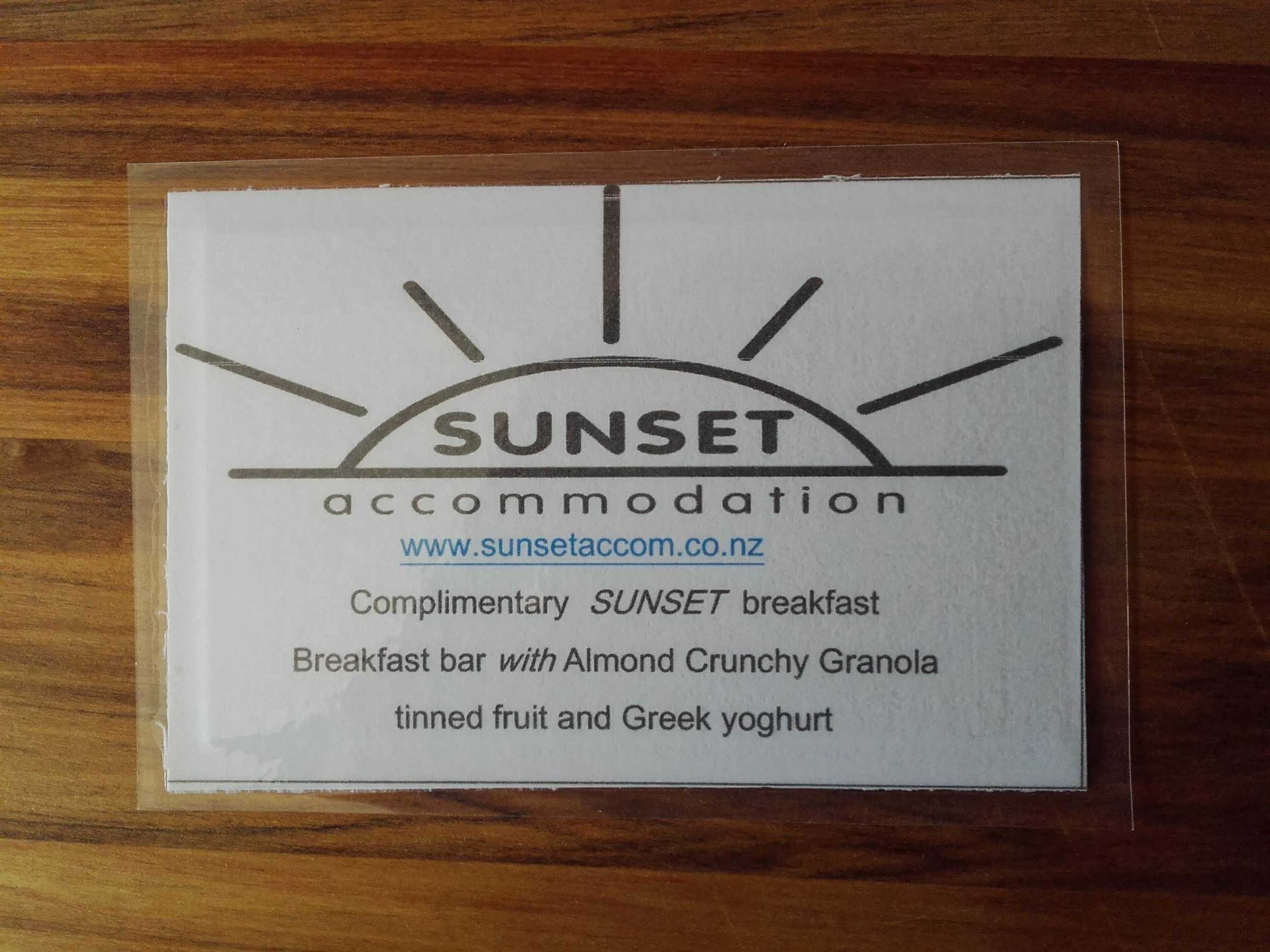 Gift card for Sunset Accommodation Gift card for Sunset Accommodation