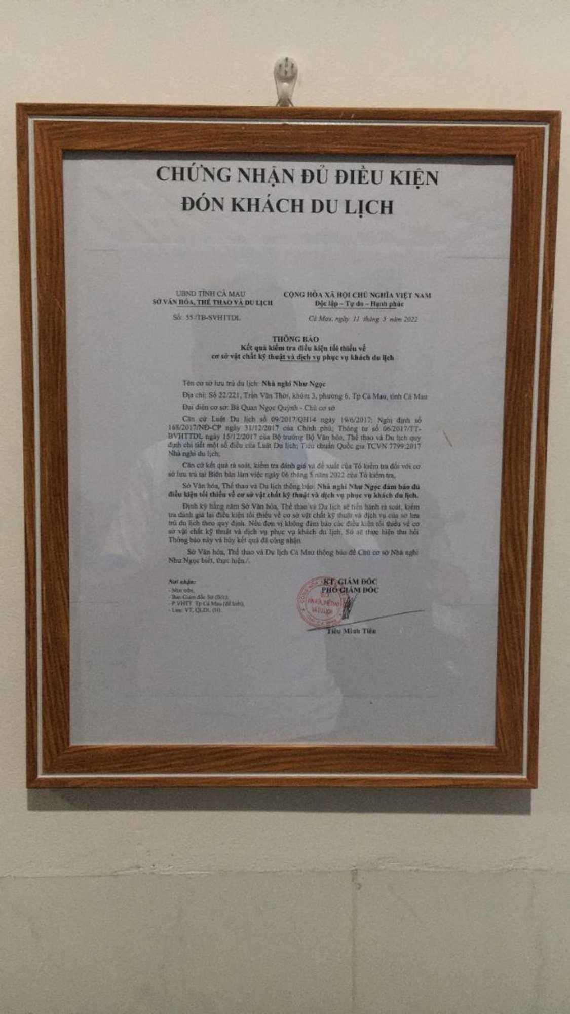 Gift card for Như Ngọc Motel