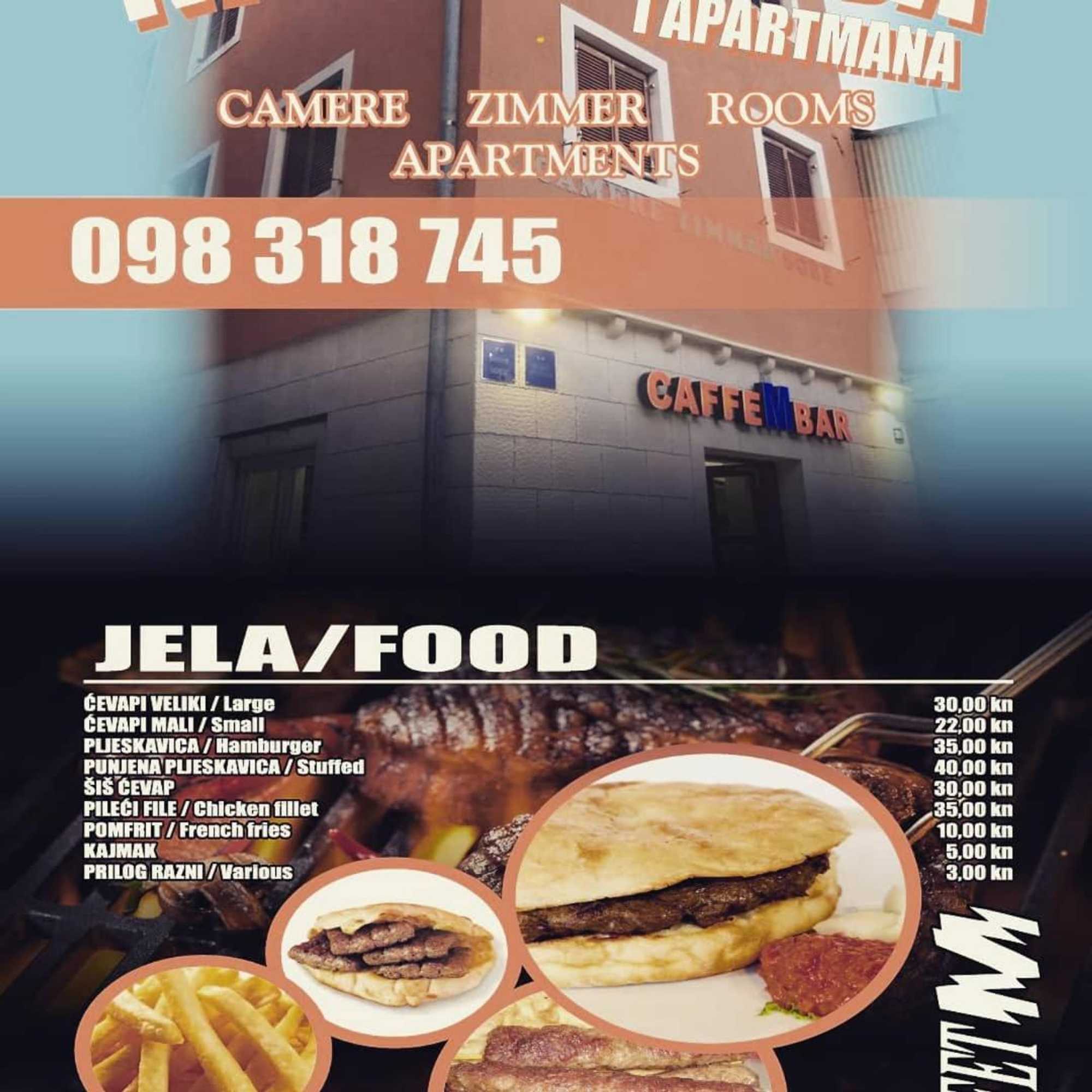 Gift card for Buffet M Apartments And Rooms Obrovac