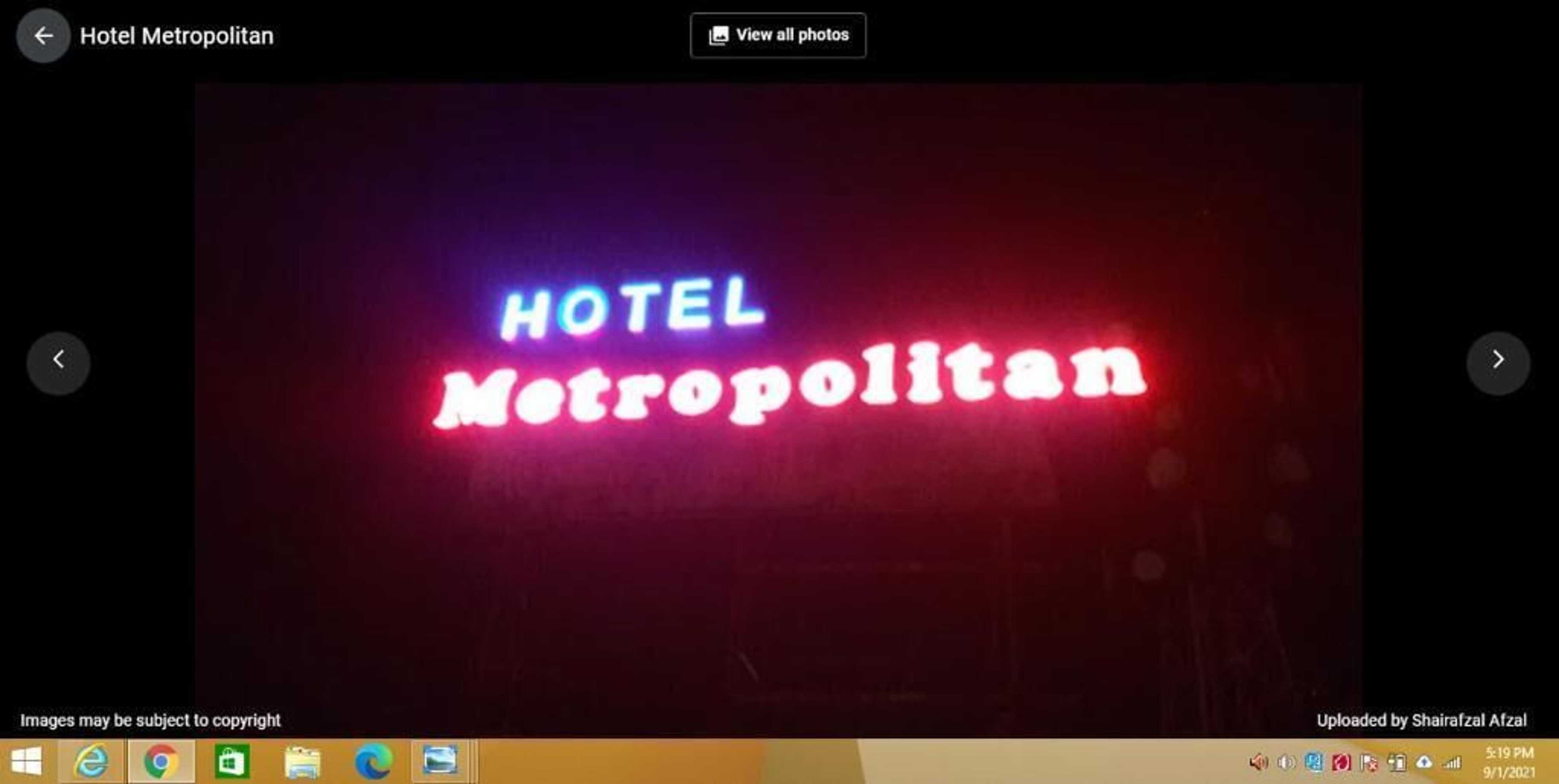 Gift card for Hotel Metropolitan