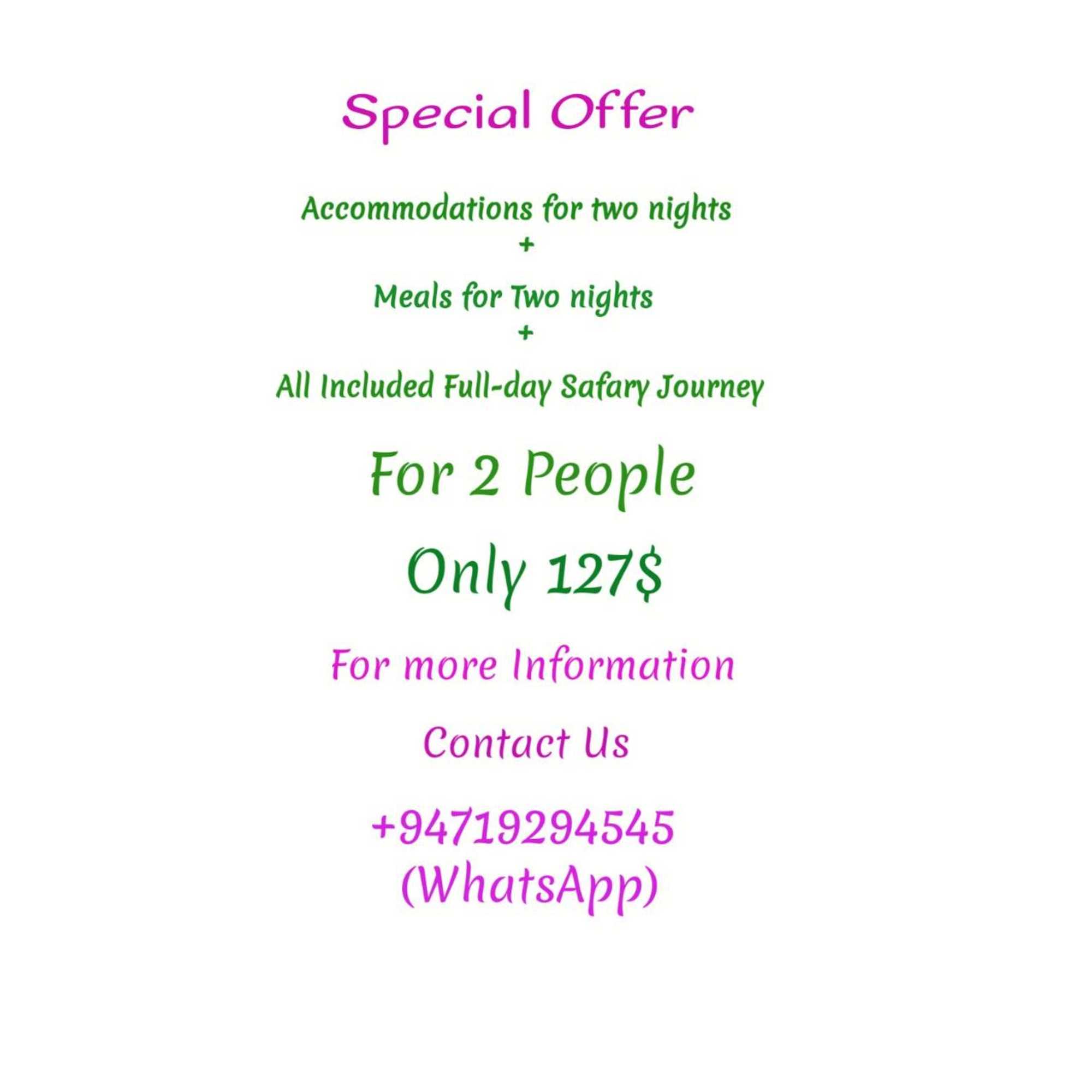 Gift card for Green Sapphire Holiday Resort Wilpaththu Gift card for Green Sapphire Holiday Resort Wilpaththu