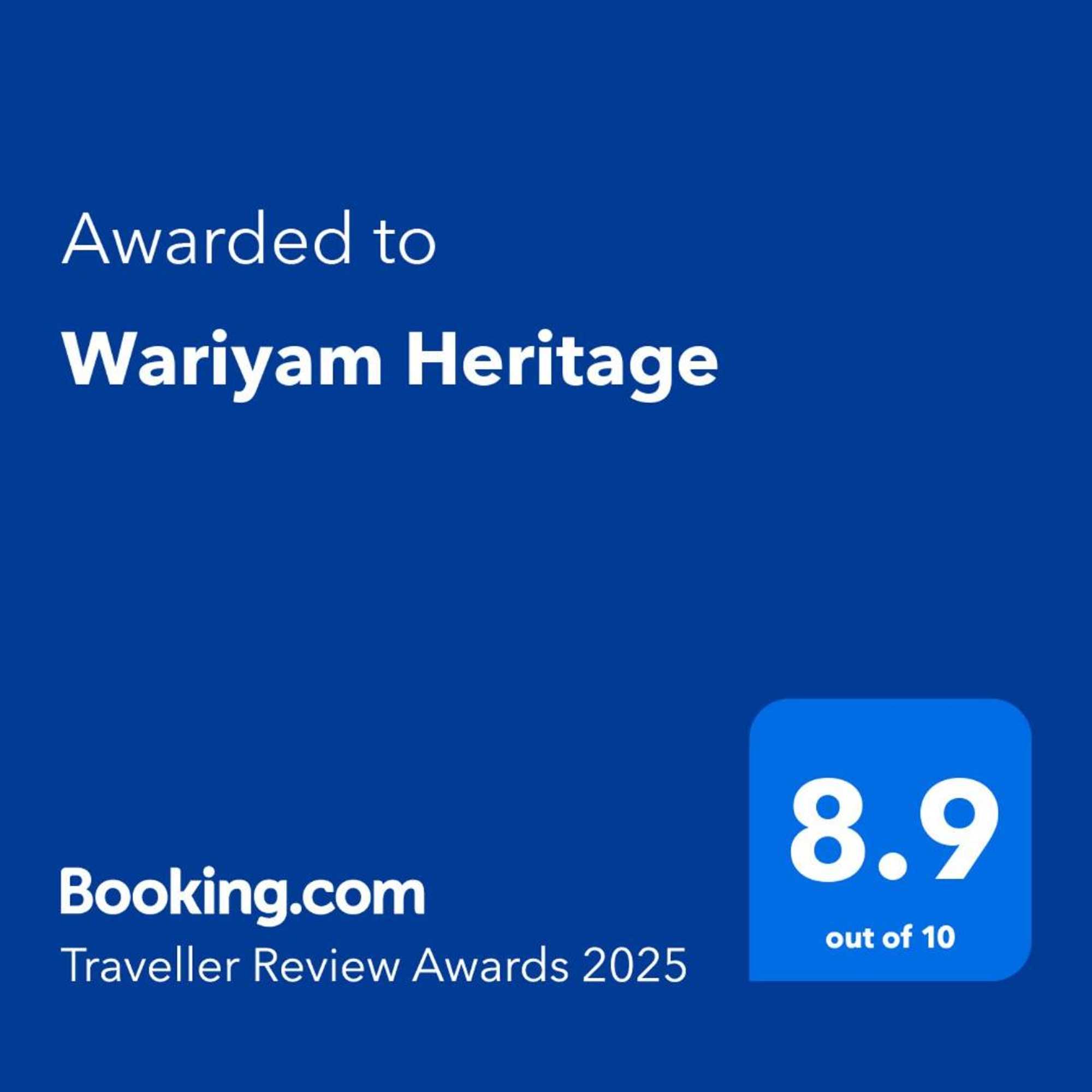 Gift card for Wariyam Heritage