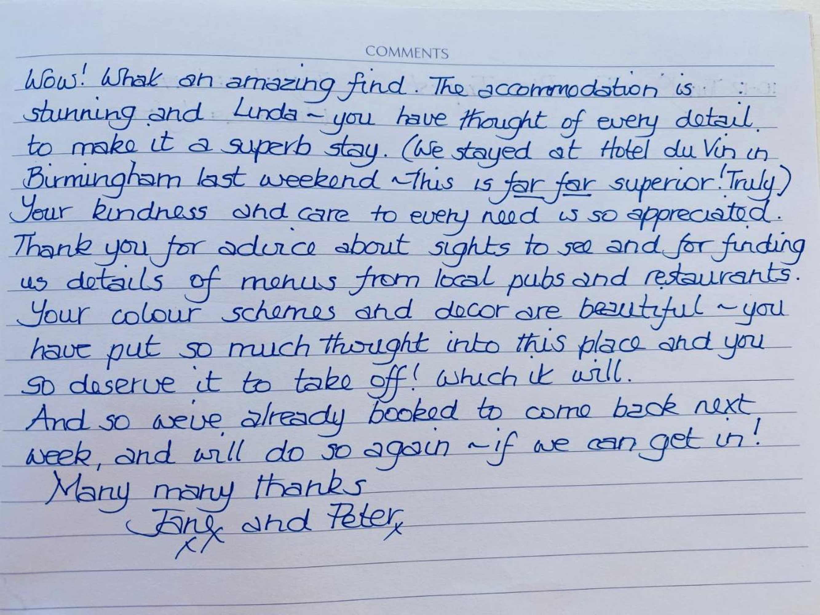 Gift card for Ranmore Rise Bed And Breakfast