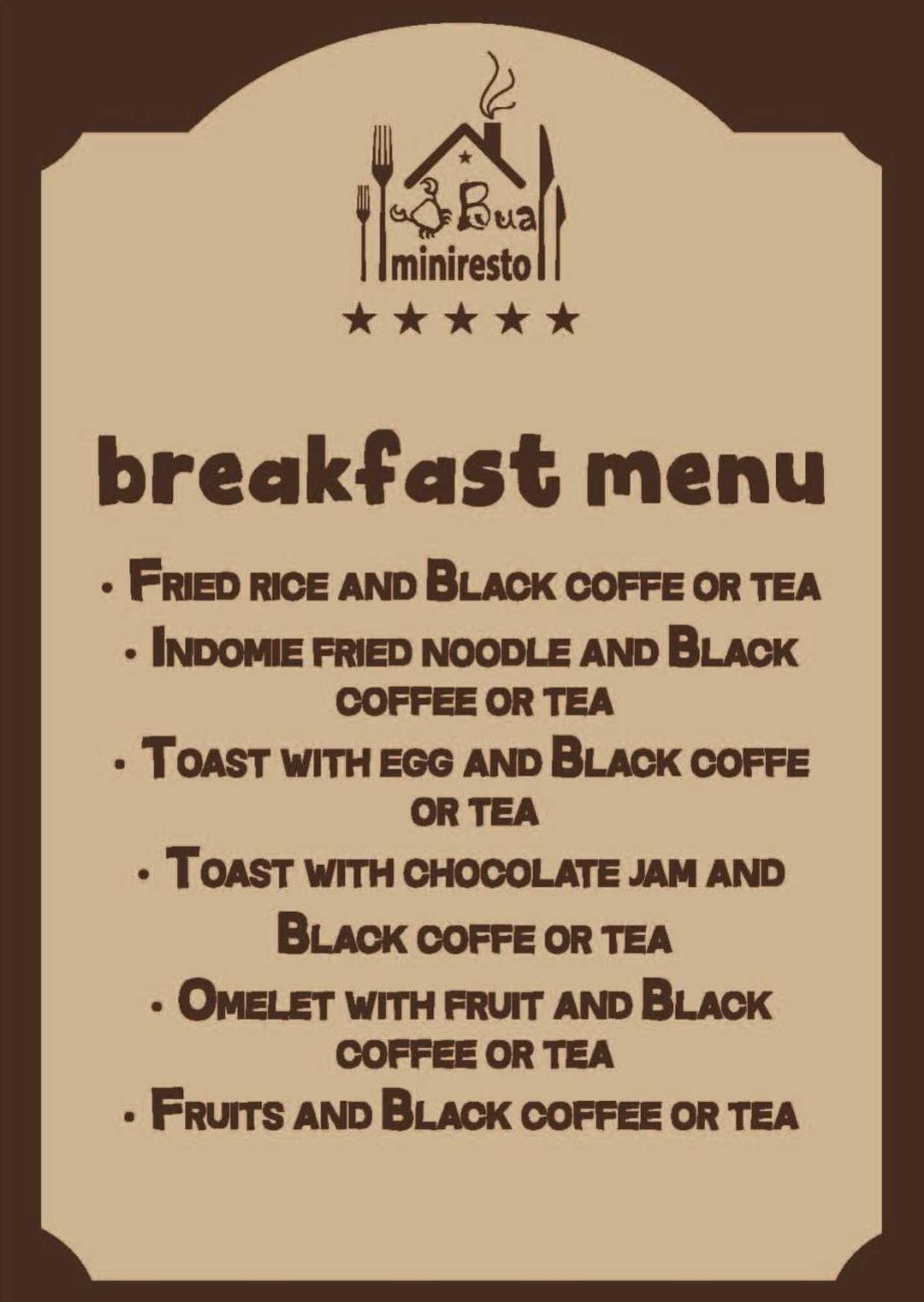 Gift card for Bua Guesthouse