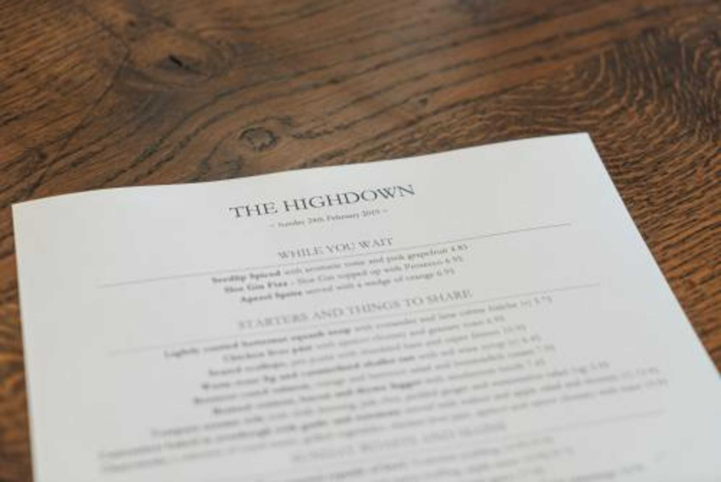 Gift card for The Highdown – Brunning And Price Gift card for The Highdown – Brunning And Price